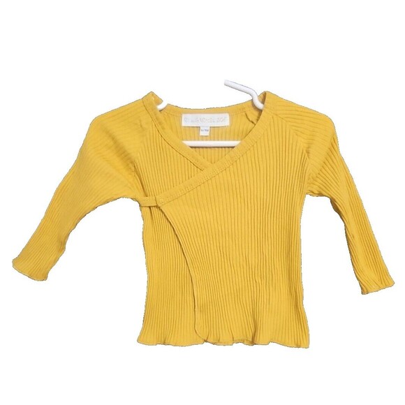 Rachel Zoe Baby Girls Orange Long Sleeve Blouse 6-9 Months New NWOT - Picture 1 of 4